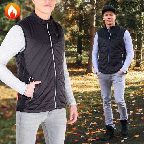 Férfi fűthető mellény inSPORTline WARMhim  XL  fekete Insportline