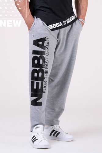 Férfi ikonikus melegítő nadrág Nebbia Beast Mode On 186  szürke  L Nebbia