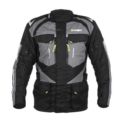 Férfi motoros kabát W-TEC Burdys Evo  fekete-szürke  3XL W-tec