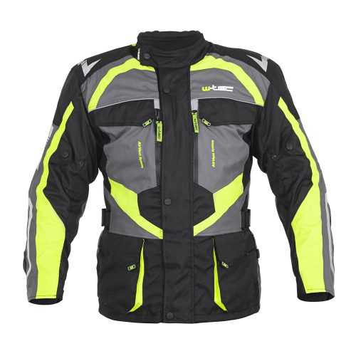 Férfi motoros kabát W-TEC Burdys Evo  fekete-szürke-zöld  5XL W-tec