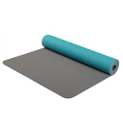 Kétrétegű alátét Yate Yoga Mat TPE  türkiz-szürke Yate