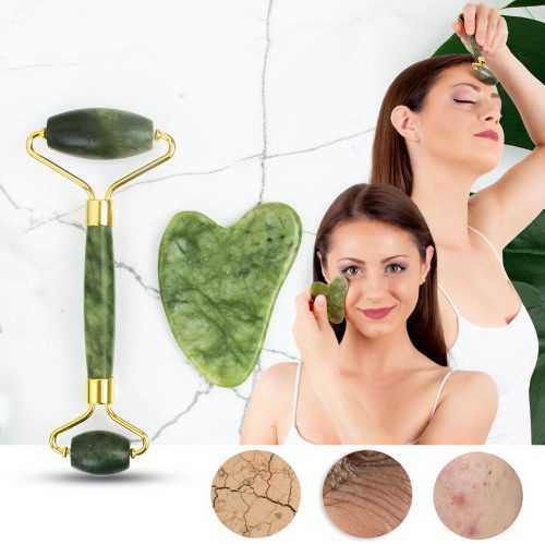 Masszázskészlet Face roller a Gua Sha inSPORTline Siarto Set Insportline