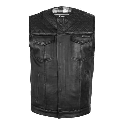 Motoros bőrmellény W-TEC Losango  fekete  5XL W-tec