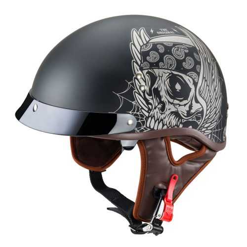 Motoros bukósisak W-TEC Black Heart Longroad  Wings Skull W-tec