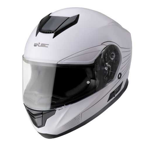 Motoros bukósisak W-TEC Yorkroad Solid  Fehér Szürke Fényes W-tec