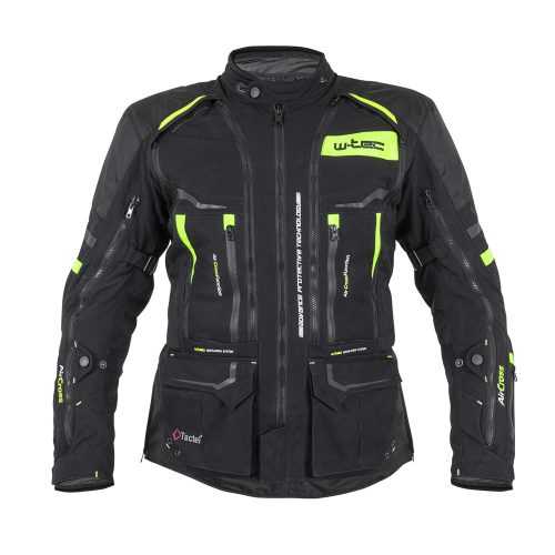 Motoros kabát W-TEC Aircross  fekete-fluor sárga  3XL W-tec