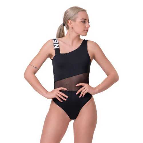 Női egyrészes fürdőruha Nebbia One Shoulder Sporty 559  fekete  M Nebbia