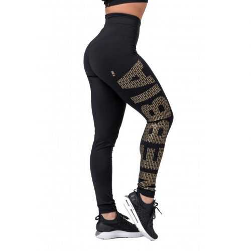 Női leggings Nebbia Gold Print 827  L  fekete Nebbia