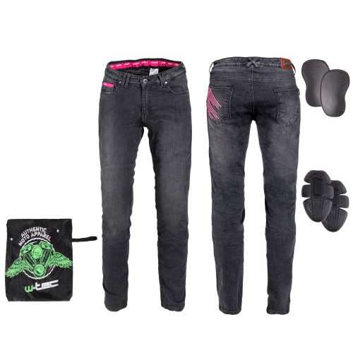 Női motoros farmer W-TEC Leonarda  fekete  M W-tec