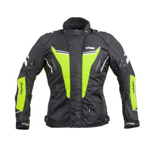 Női motoros kabát W-TEC Brandon Lady  fekete-fluor sárga  L W-tec