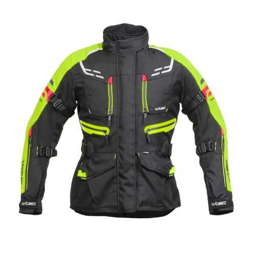 Női motoros kabát W-TEC Ventura Lady  fekete-fluor sárga  3XL W-tec