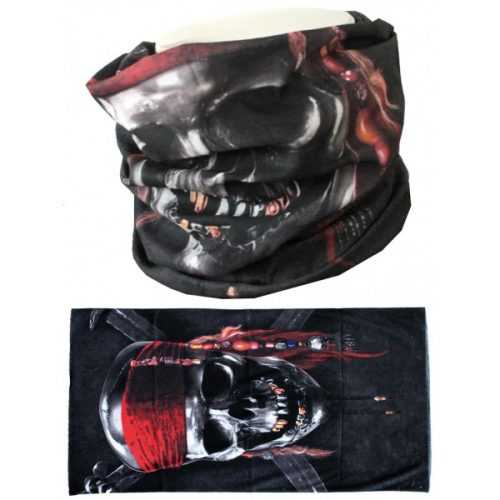 Nyakmelegítő MTHDR Scarf Pirate Skull Mthdr