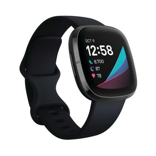 Okosóra Fitbit Sense Carbon/Graphite Stainless Steel Fitbit