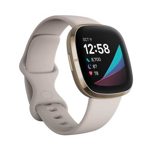 Okosóra Fitbit Sense White/Soft Gold Stainless Steel Fitbit