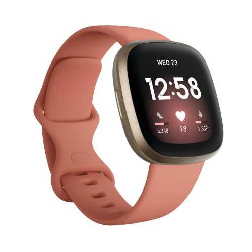 Okosóra Fitbit Versa 3 Pink Clay/Soft Gold Aluminum Fitbit