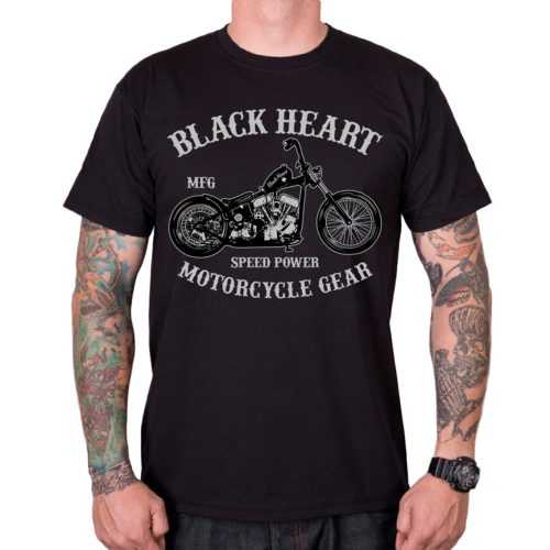 Póló BLACK HEART Chopper  fekete  XXL Black heart