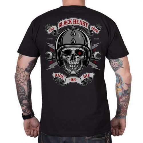 Póló BLACK HEART Ride or Die  fekete  3XL Black heart