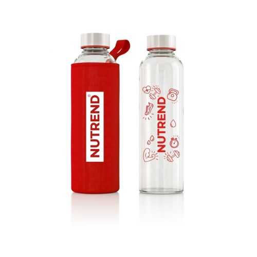 Üvegpalack Nutrend thermo csomagolással 800 ml  piros Nutrend