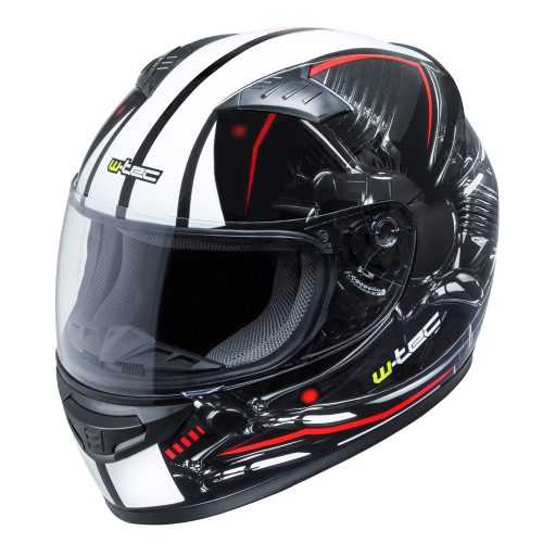 Bukósisak W-TEC FS-805  fekete-piros  M(57-58) W-tec