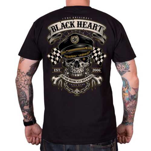 Póló BLACK HEART Old School Racer  fekete  M Black heart