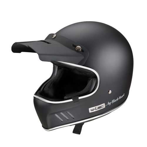 Bukósisak W-TEC Black Heart Retron  Simple Silver  XXL(63-64) W-tec