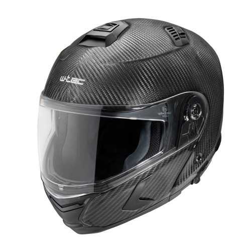 Flip up bukósisak W-TEC Tensiler  fényes karbon  XXL(63-64) W-tec