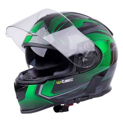 Motoros sisak W-TEC V126 - II.osztály  zöld  M(57-58) W-tec