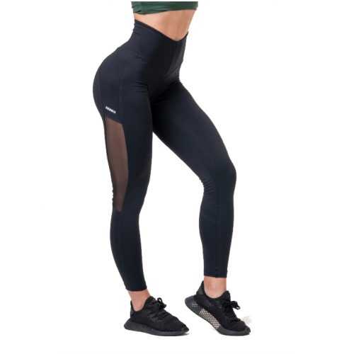 Női leggings magas derékkal Nebbia Mesh 573  fekete  L Nebbia