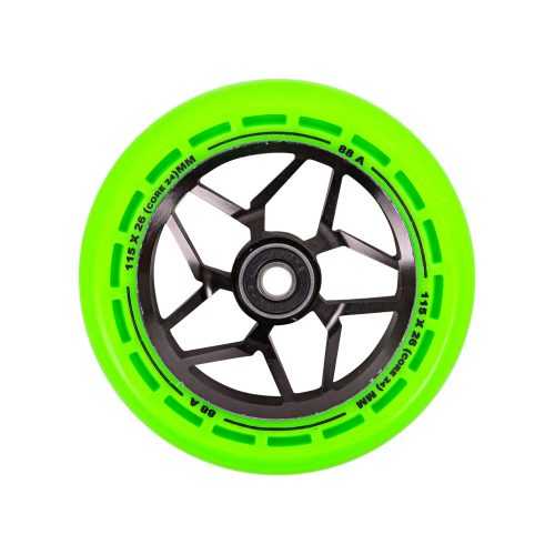 Roller kerék LMT L Wheel 115 mm ABEC 9 csapággyal  fekete-zöld Lmt