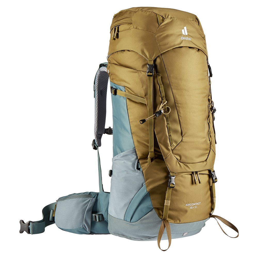 Expedíciós hátizsák Deuter Aircontact 55 + 10  agyag-kékeszöld Deuter