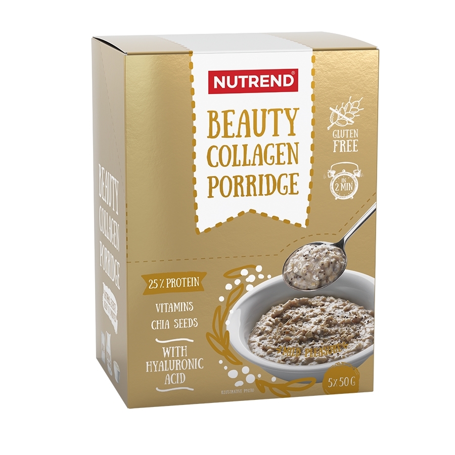 Fehérje zabkása Nutrend Beauty Collagen Porridge 5x50g Nutrend