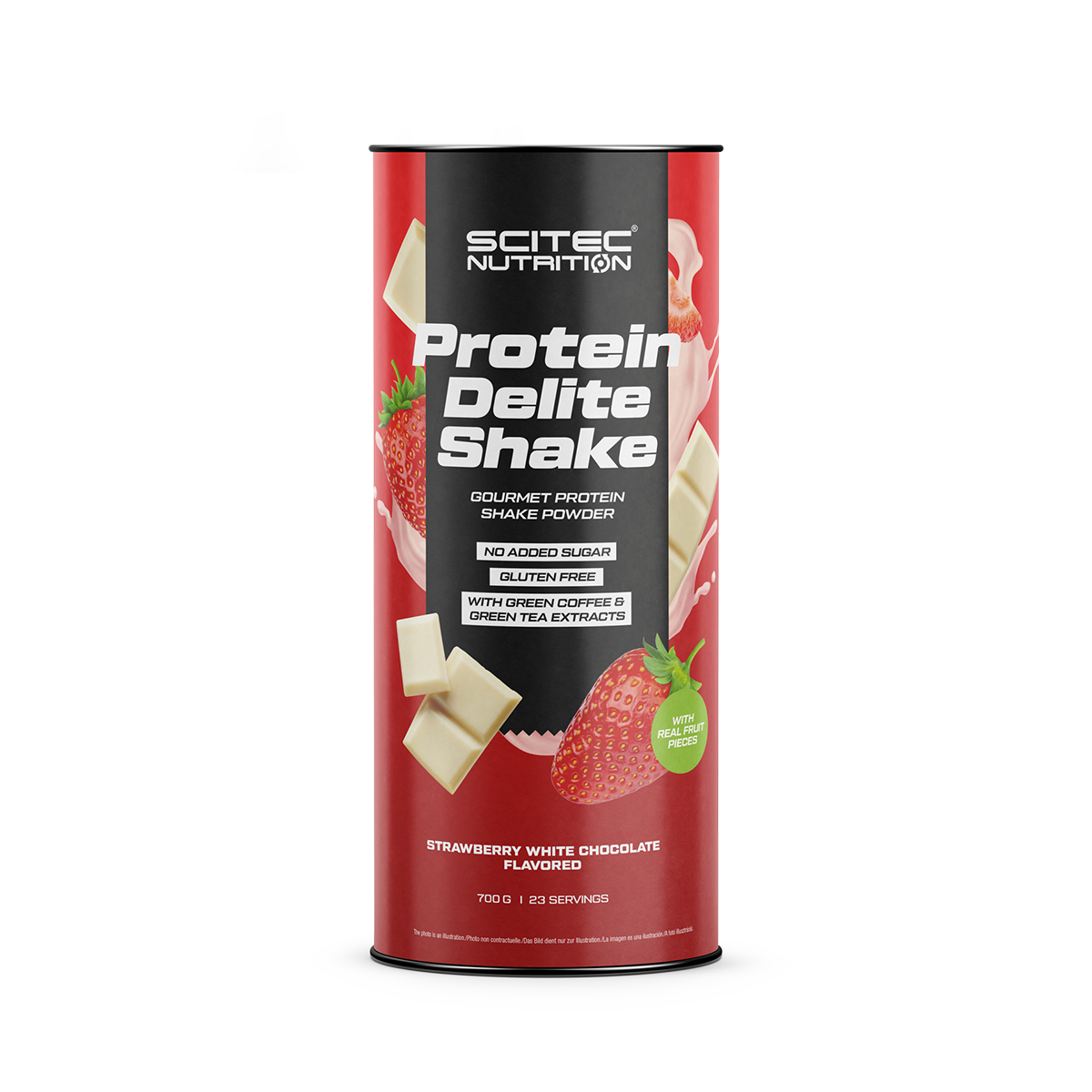 Scitec Protein Delite Shake 700g eper-fehércsoki Scitec