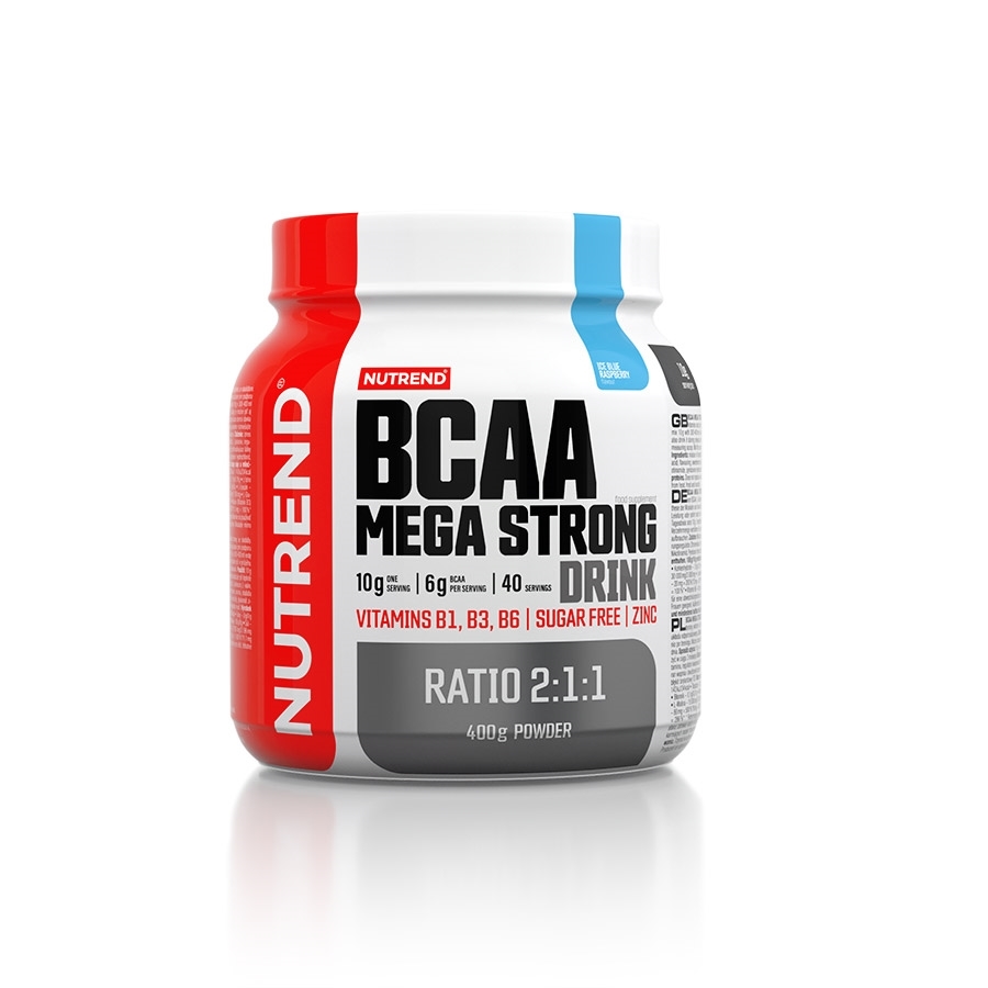 Aminosav Nutrend BCAA Mega Strong Drink (2:1:1) 400g  kék málna Nutrend