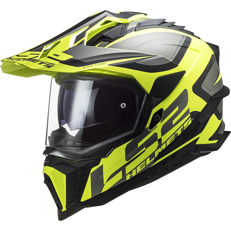 Enduro bukósisak LS2 MX701 Explorer Alter  Matt Fekete H-V Sárga Ls2