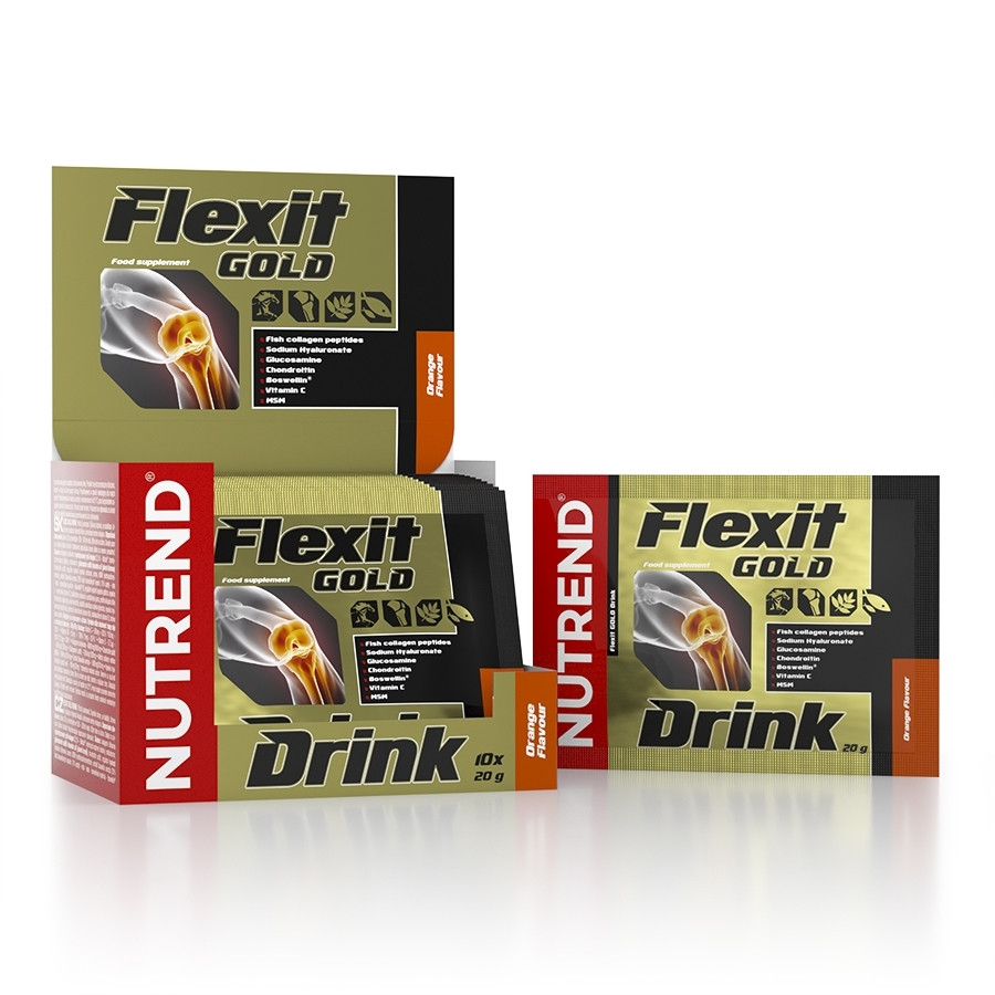 Ízületi tápanyag Nutrend Flexit Gold Drink 10 x 20 g  narancs Nutrend