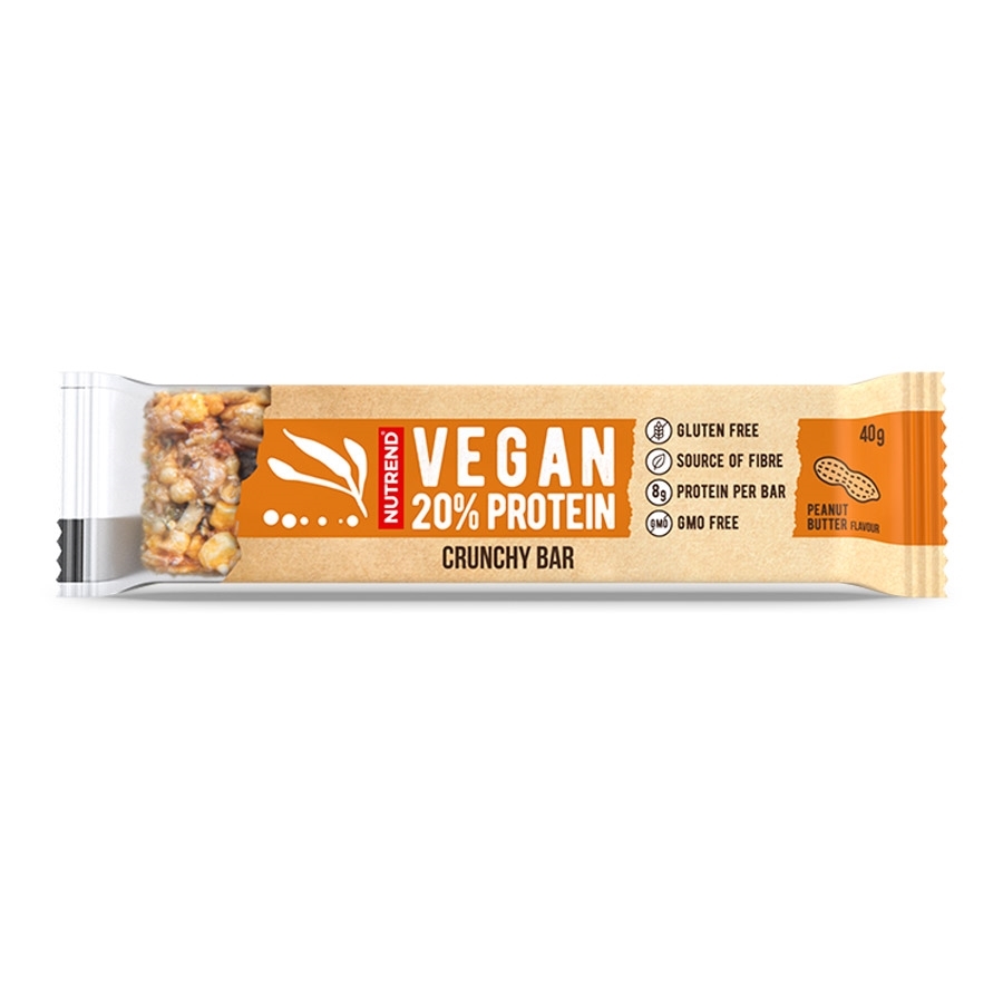 Protein szelet Nutrend Vegan Protein Crunchy Bar 40g  mogyoróvaj Nutrend
