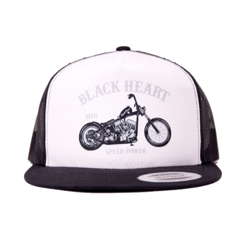 Snapback sapka BLACK HEART Bobber WHT Trucker  fehér Black heart