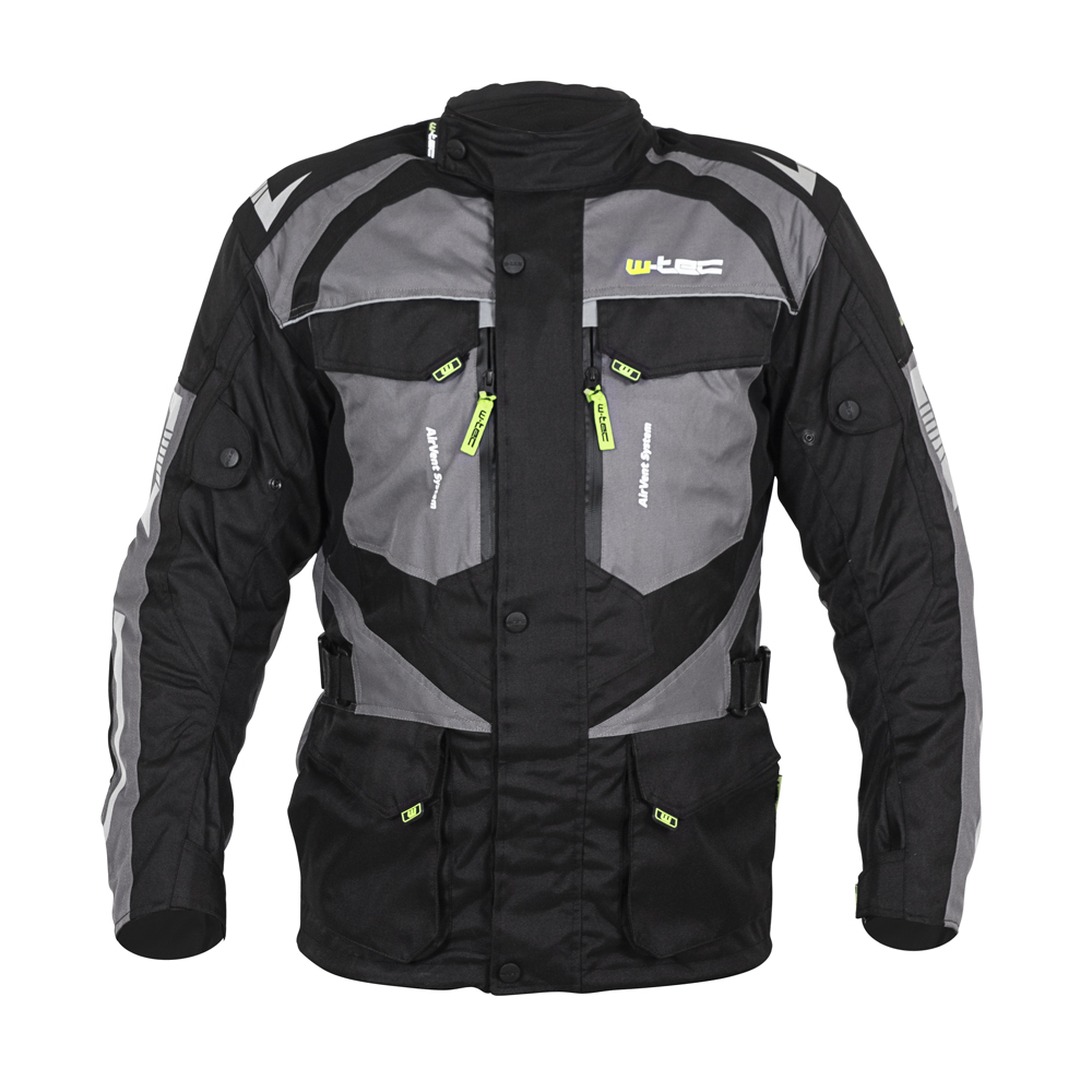 Férfi motoros kabát W-TEC Burdys Evo  fekete-szürke  6XL W-tec