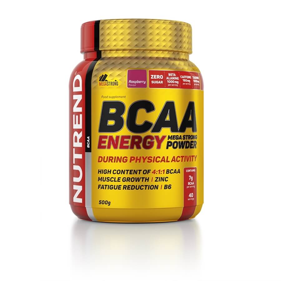 Nutrend BCAA Energy Mega Strong Powder 500g  narancs Nutrend