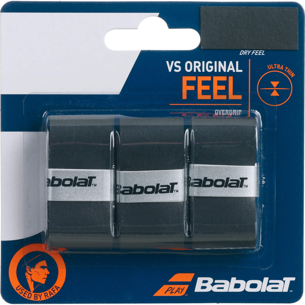 Teniszütő grip BABOLAT VS ORIGINAL FEEL  Fekete Spartan