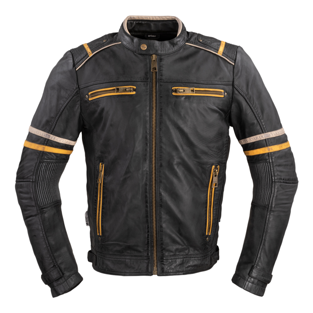 Motoros bőrkabát W-TEC Traction  fekete  3XL W-tec