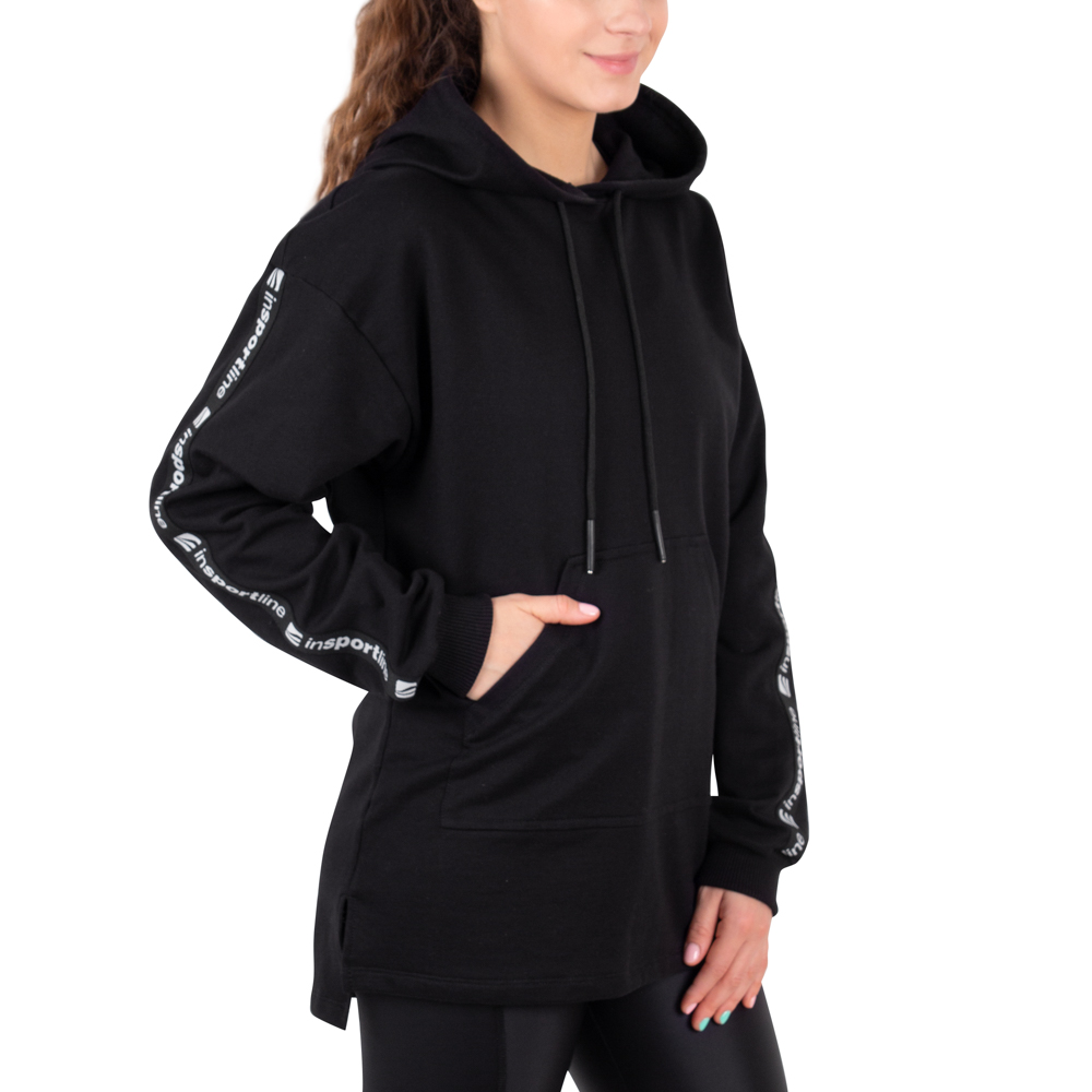 Női kapucnis felső inSPORTline Overhoodie  fekete  XL Insportline