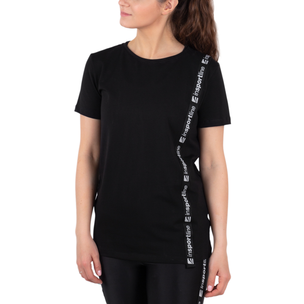 Női póló inSPORTline Sidestrap Woman  fekete  S Insportline