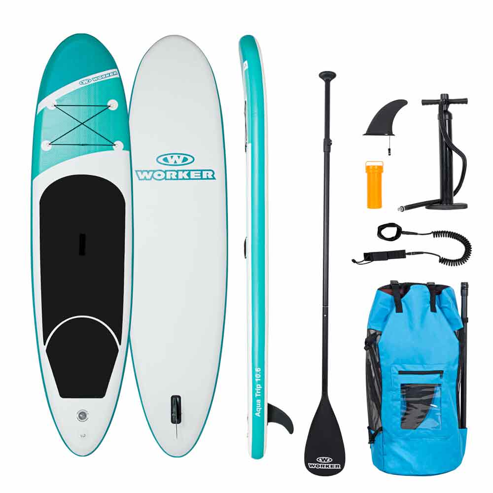 Paddleboard kiegészítőkkel WORKER WaveTrip 10'6" G2  Holdkő Kék Worker