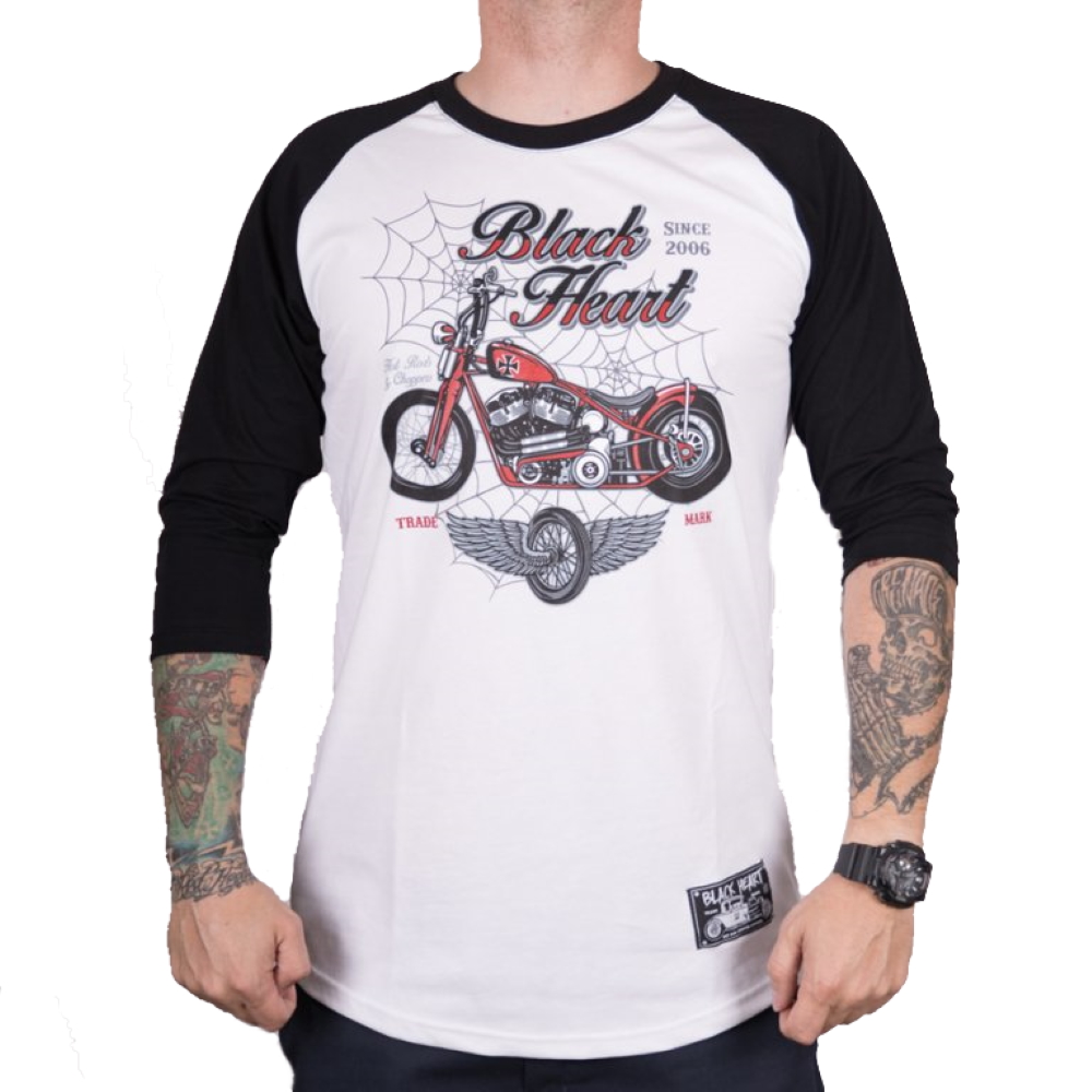 Hosszú ujjú felső BLACK HEART Red Baron Chopper  fehér  XXL Black heart