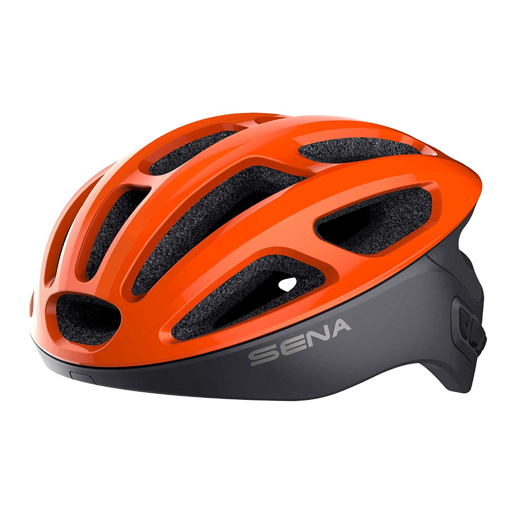 Kerékpáros sisak SENA R1 beépített headsettel  narancssárga Sena