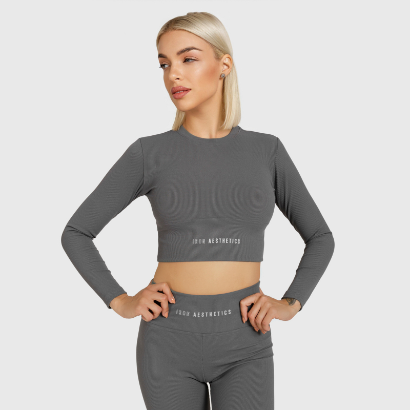 Női Crop Top Iron Aesthetics Rib