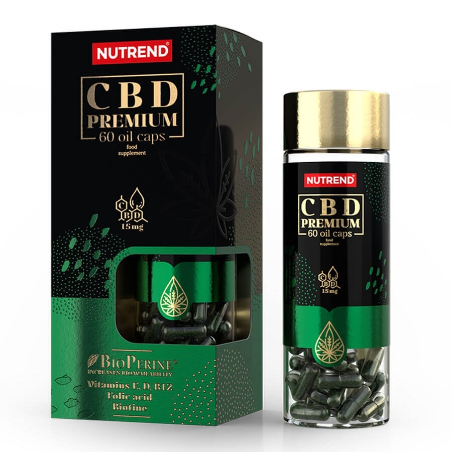 CBD kapszula Nutrend CBD Premium Oil Caps 60 kapszula Nutrend