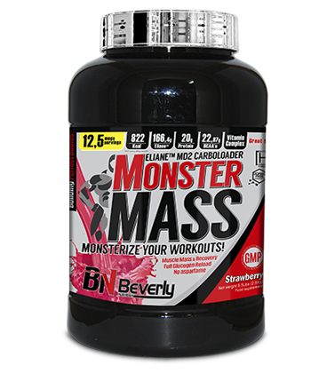 Beverly Nutrition Monster Mass tömegnövelő  2500g  eper Beverly nutrition