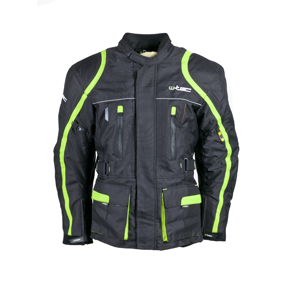 Hosszú motoros kabát W-TEC Glomnitz  fekete-zöld  6XL W-tec